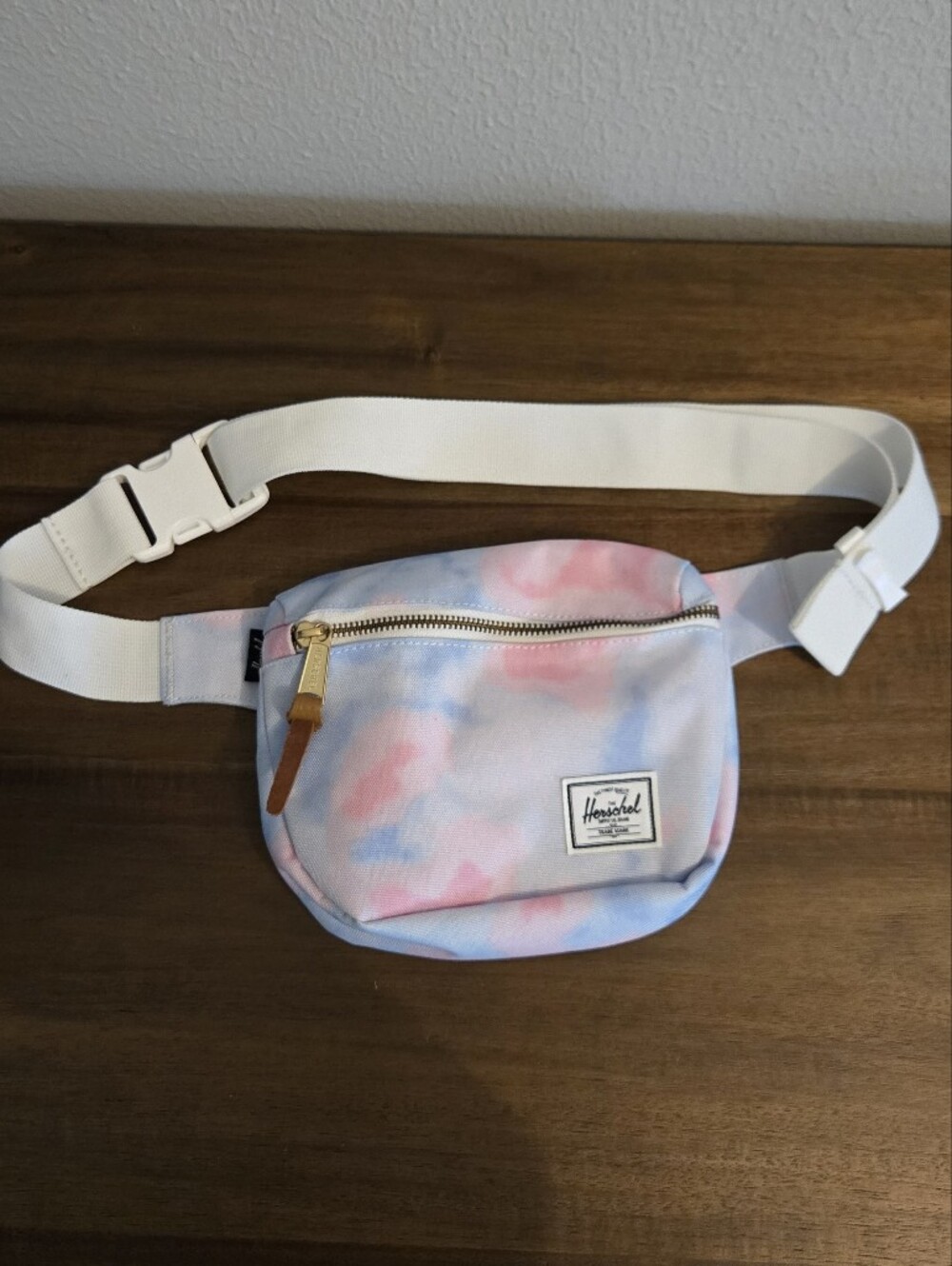 Herschel Pastel Tie-Dye Fanny Pack - Pink & Light Blue
